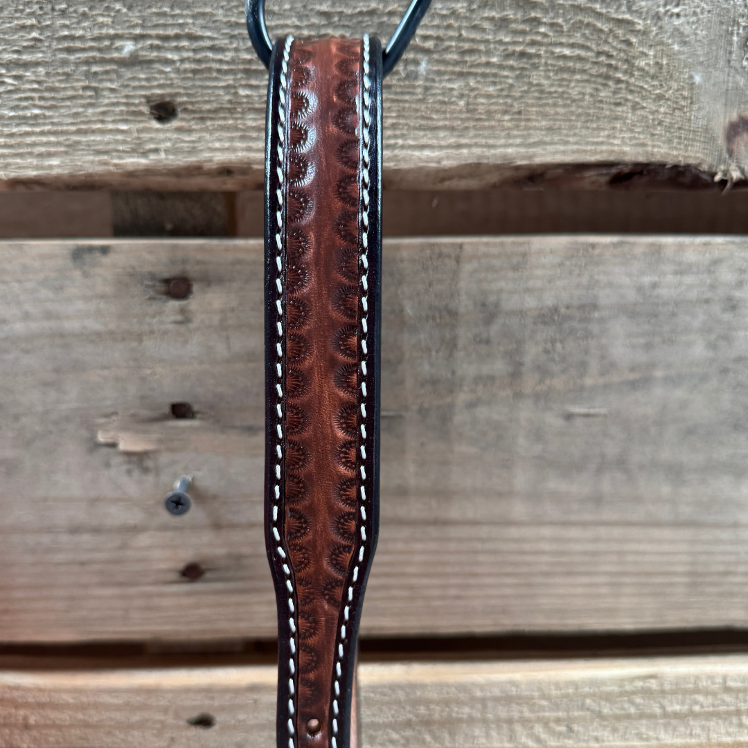 Rodeo Drive – wholesale Horseback riding gear – Brown Flower Power Tooled Lariat & Leather Combo Halter2