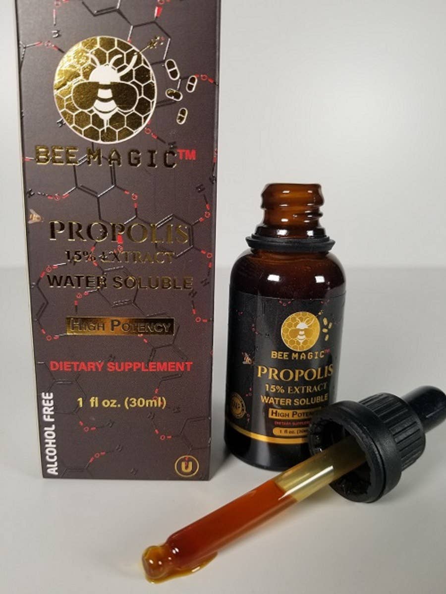 Bee Magic - Wholesale Oral Supplement/Vitamin - Propolis Standardized Extract,  Water Soluble ,15%, 1 fl. oz Kosher2