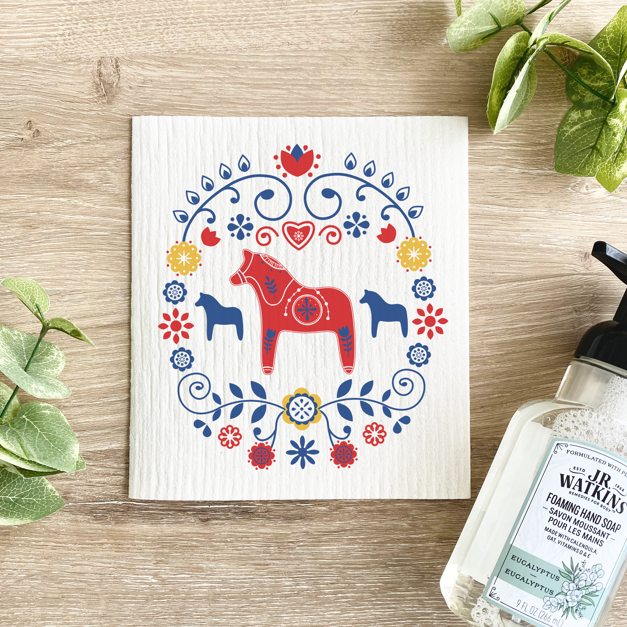 Lissi Designs - Vente Torchon - Cheval Dala suédois - Chiffon suédois0