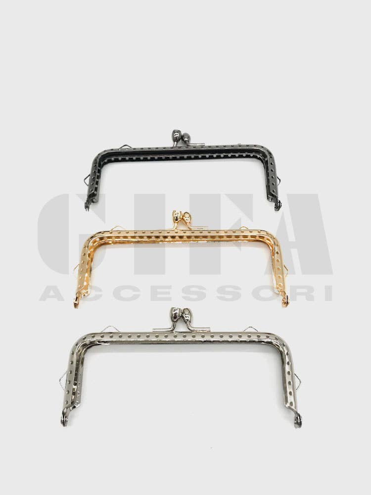 Gifa Accessori - Vente Porte-monnaie – femme - Fermoir clic clac pour porte-monnaie avec trous 12 cm x 5 cm0