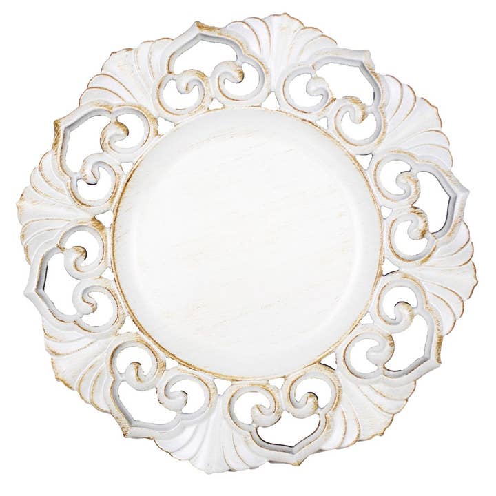The Royal Standard – wholesale Charger plate – Zamora Charger Antique White 13"