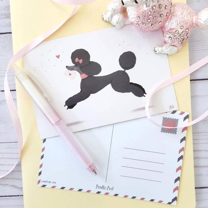 Wagologie - Vente Assortiment de cartes postales - Cartes Postales Caniches Pack de Cartes Postales Chien