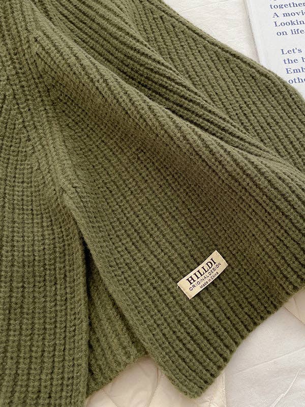 StyleGalX - Venta al por mayor Bufanda - Mujer - Chal y bufanda de punto con cuello alto en colores sólidos para invierno10