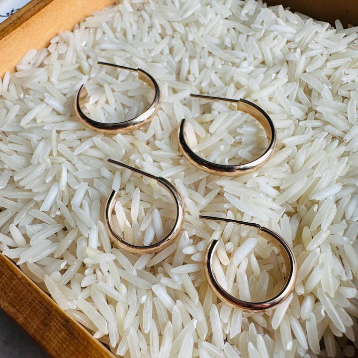 Notions of Lovely - Wholesale Hoop Earrings - Classic 90's Hoops - 14k Gold Fill3