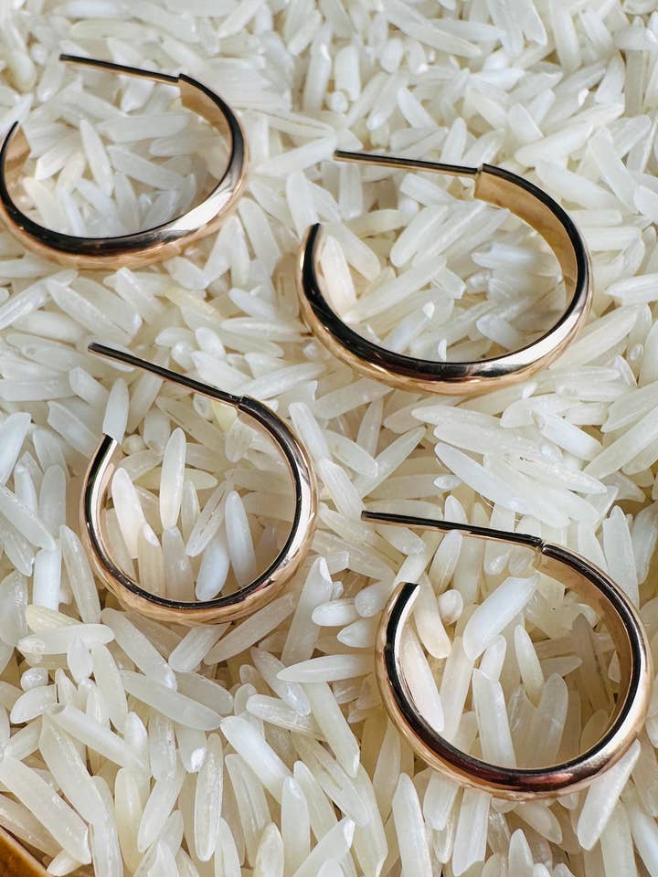 Classic 90's Hoops - 14k Gold Fill for wholesale by Notions of Lovely