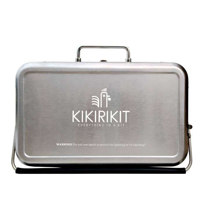 Basic Kit Portable Foldable Grey Charcoal Barbecue for wholesale by KIKIRIKIT