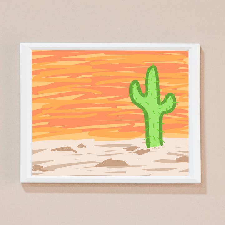 Desert Cactus Art Print por atacado de Visual Splat