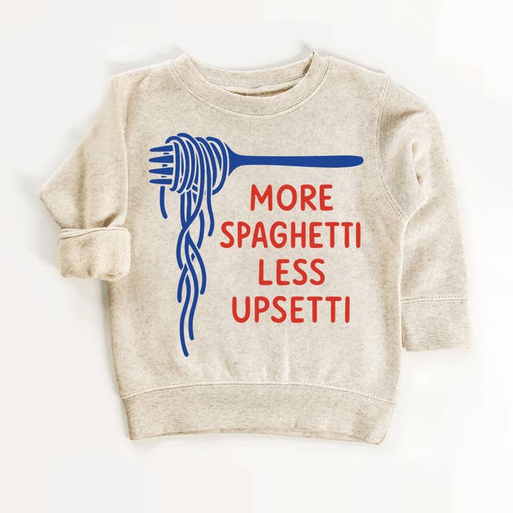 Mere spaghetti, mindre ked af det — Børne-T-shirt for engroshandel hos EnjoyMyDesign