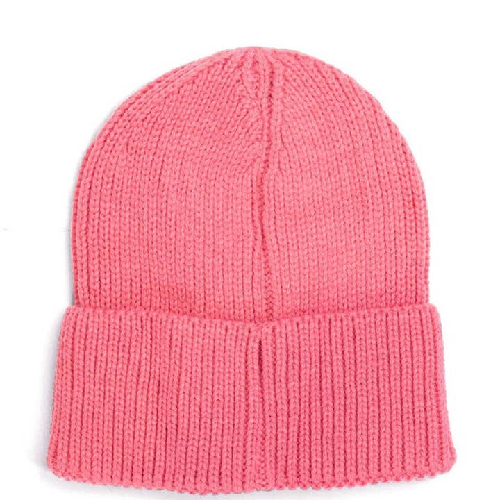 pink Gerippte Strickmütze in Rosa für den Großhandel auf Faire3