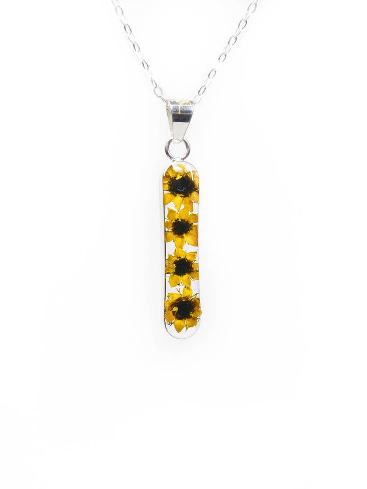 Kleine baretketting met zonnebloemen voor wholesale door Fresh Jewelry Co