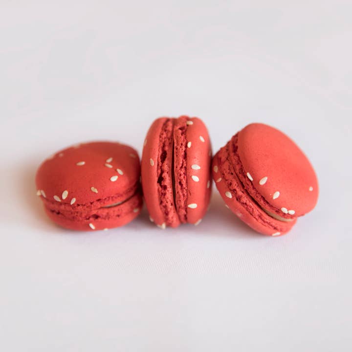 32 Frozen Vegan Strawberry Macarons for wholesale by MBP Wholesale