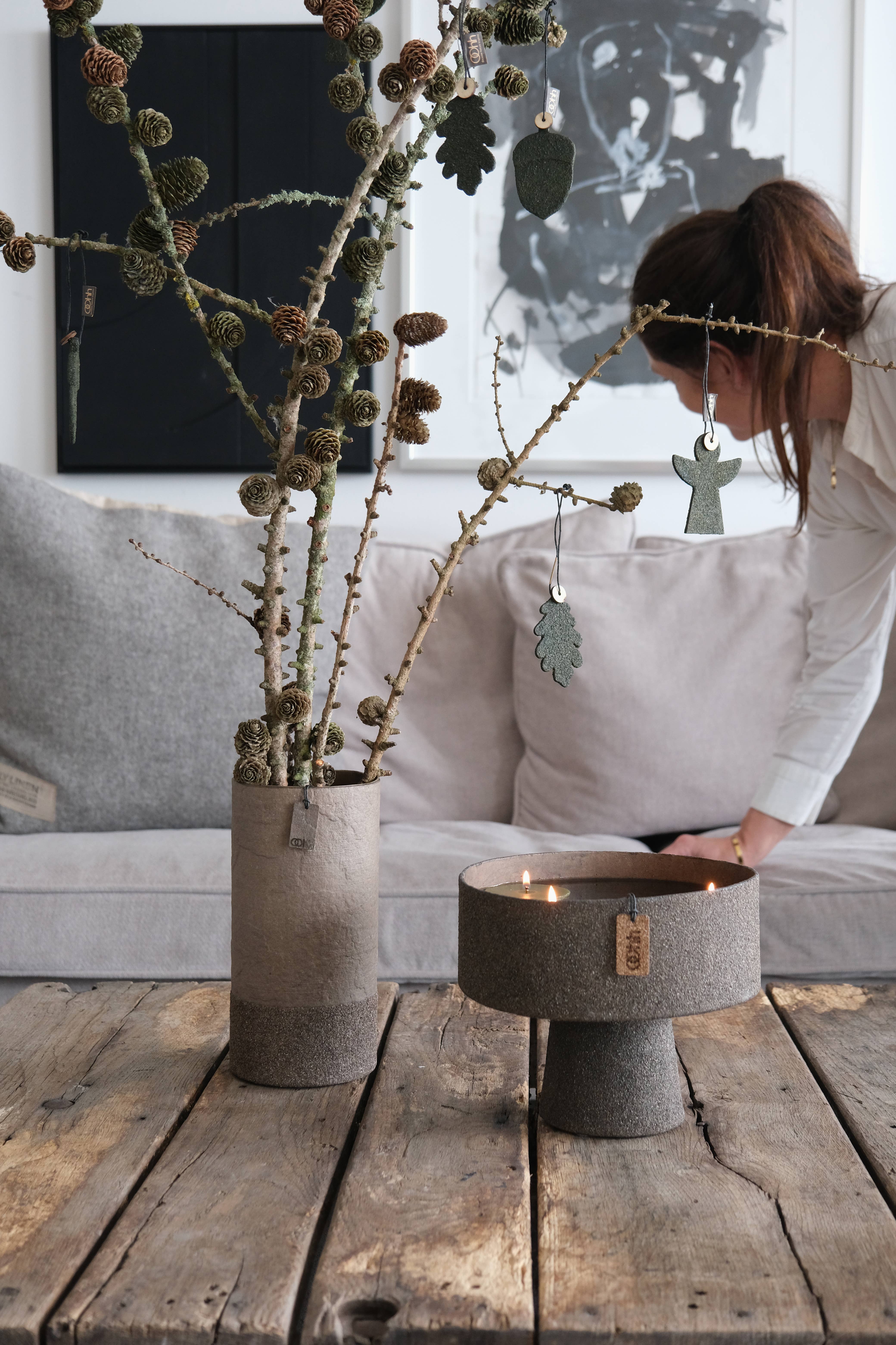 Lübech Living - Wholesale Vase - WOODz Edge vase, Taupe1