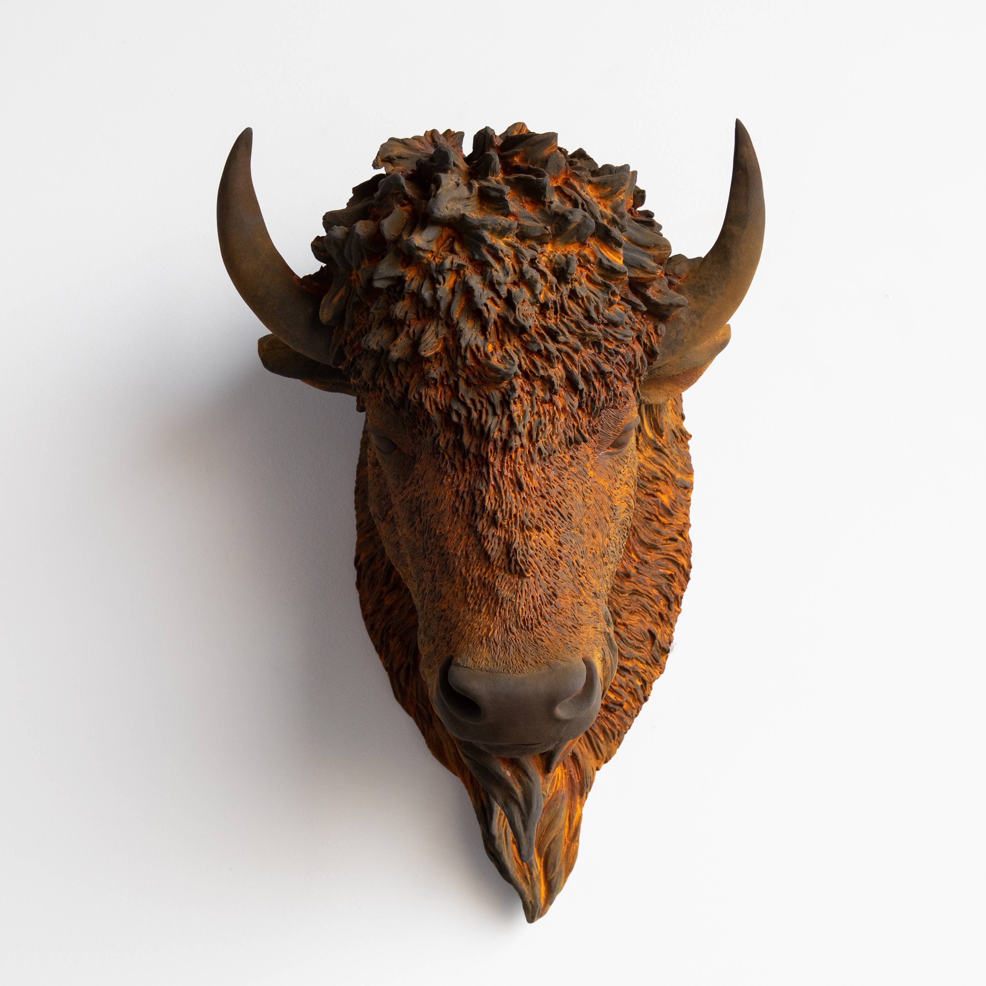 Near and Deer - Wholesale Wall Accent - Faux Bison Wall Mount16