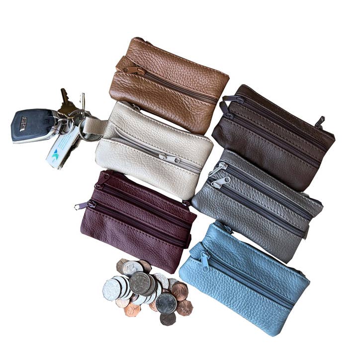 Roma Leathers, Inc. - Wholesale Coin Purse - Women's - 92800L* cowhide leather coin purse with key chain1