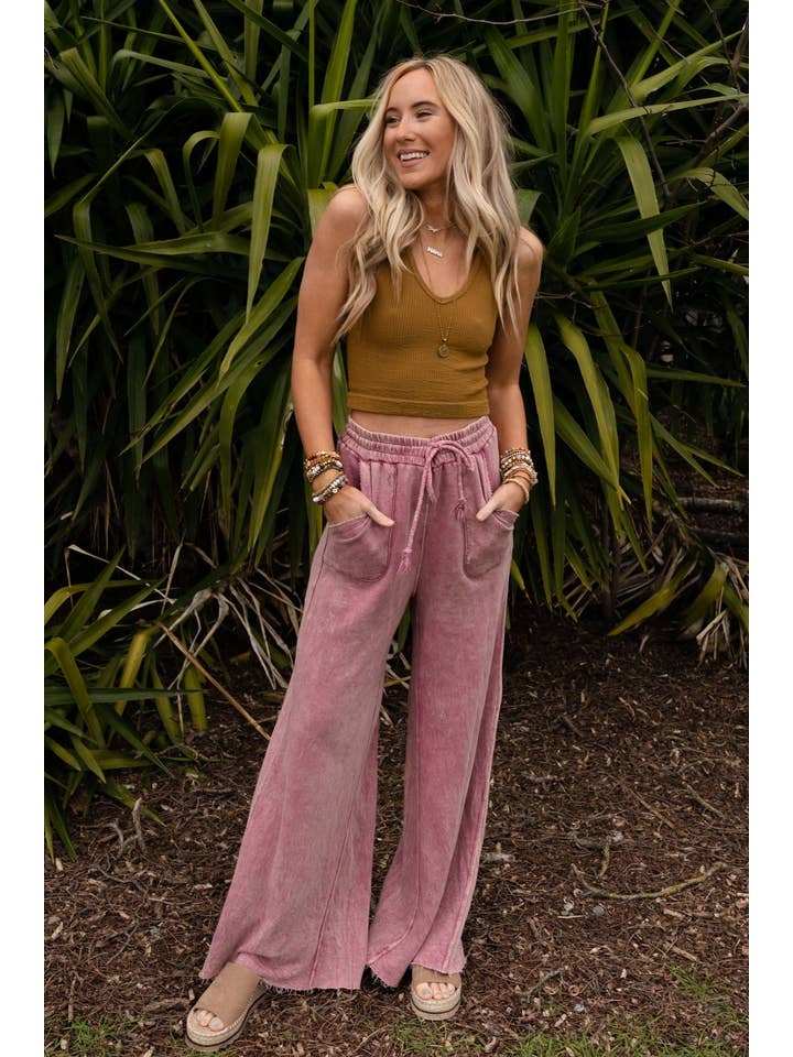Three Bird Nest - Wholesale Pants - Women's - Relaxing Robin Wide Leg Pant - New Mauve12