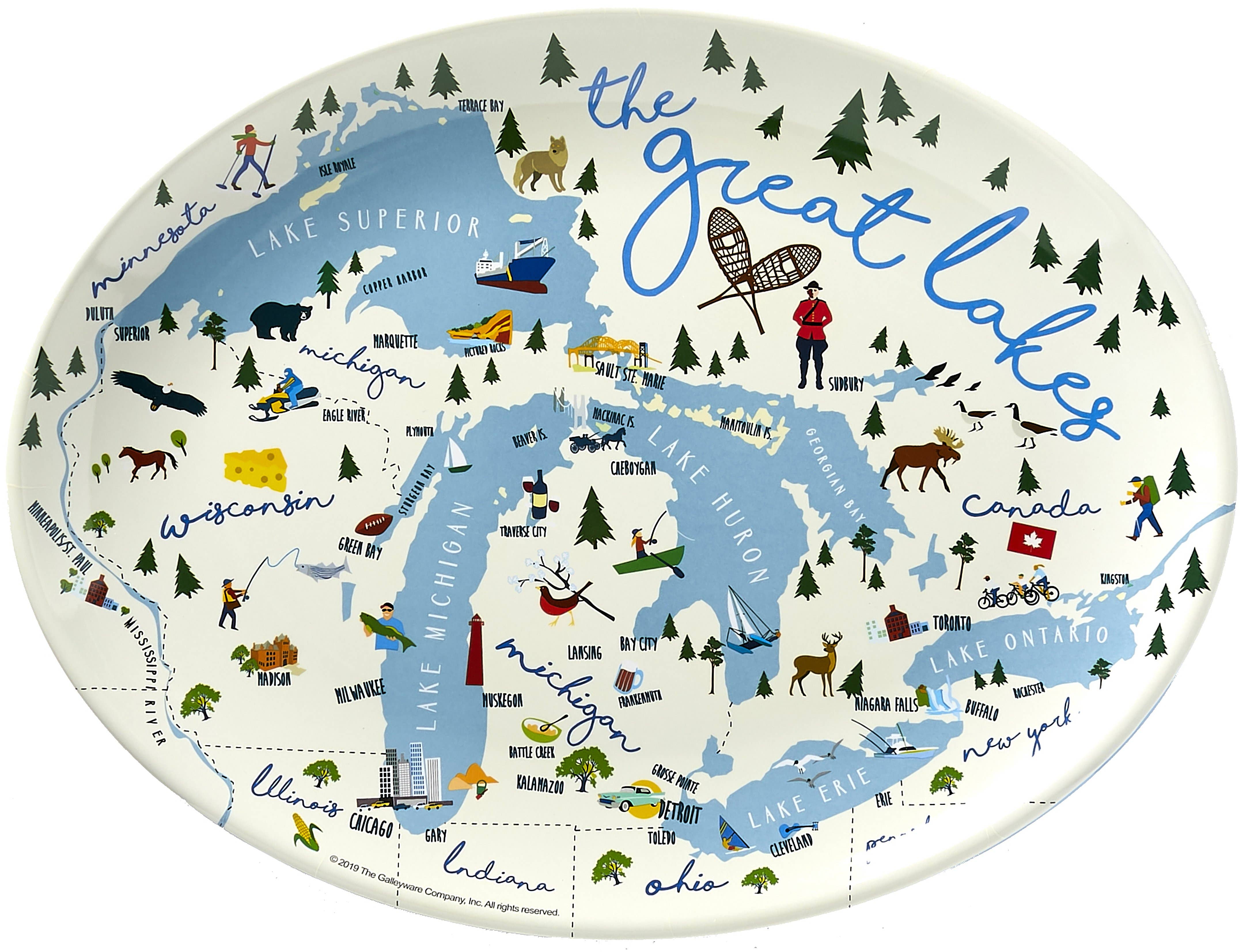 Great Lakes 16" Melamine Platter for wholesale by Galleyware