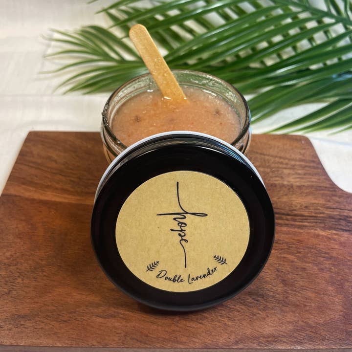 Double Lavender Salt Scrub for wholesale by Hopeful Rest Spa