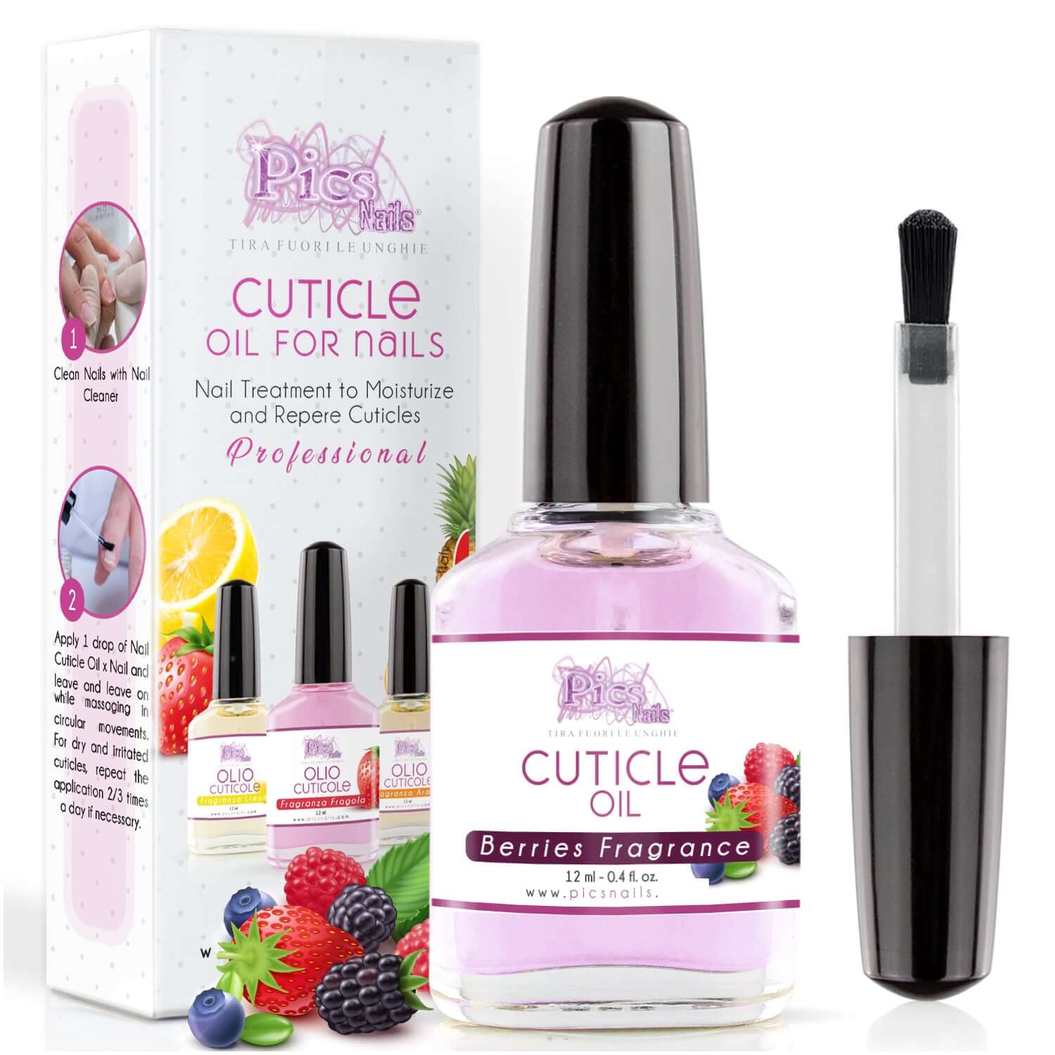 Pics Nails - Wholesale Cuticle Oil - Forest Berries Professional Hand And Toe Nail Cuticle Oil 12 ml0