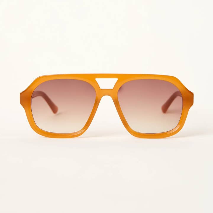 Yue Oversized Aviator Amber for wholesale by Hyesun Eyewear