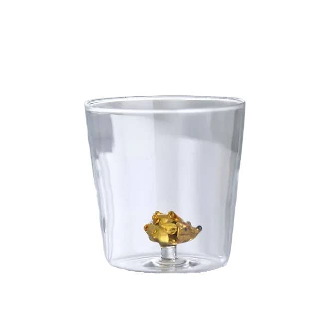 IVORE.GROUP – Großhandel Trinkglas/Tasse – Eingebauter 3D-Becher aus Borosilikatglas mit Tiermotiv (300 ml)