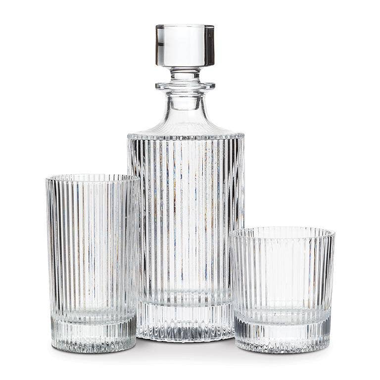 Abbott - Wholesale Cocktail/Liquor Glass - Vertical Optic Tumbler-Clear-3.5"H(10oz)5