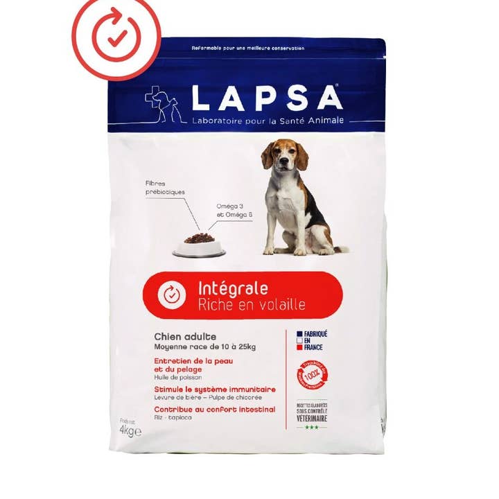 DROGE HONDENBROKJES VAN GEMIDDELD RAS INTEGRAAL 4 KG voor wholesale door LAPSA