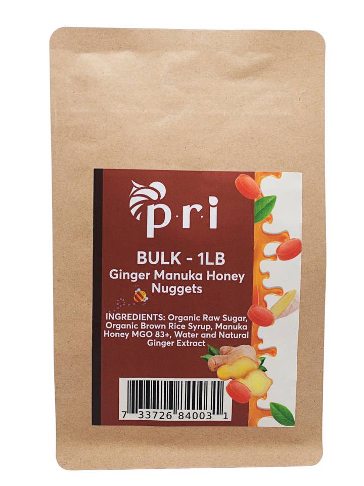 Manuka Honey and Ginger Nuggets - bulk 1lb for wholesale by Pacific Resources