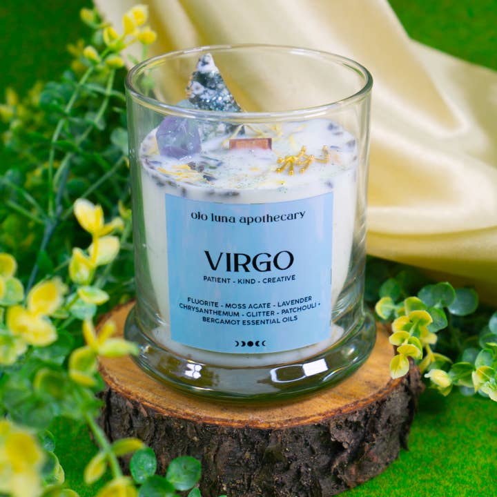 Ojo Luna Apothecary - Wholesale Jar/Filled Candle - Virgo Zodiac Candle8