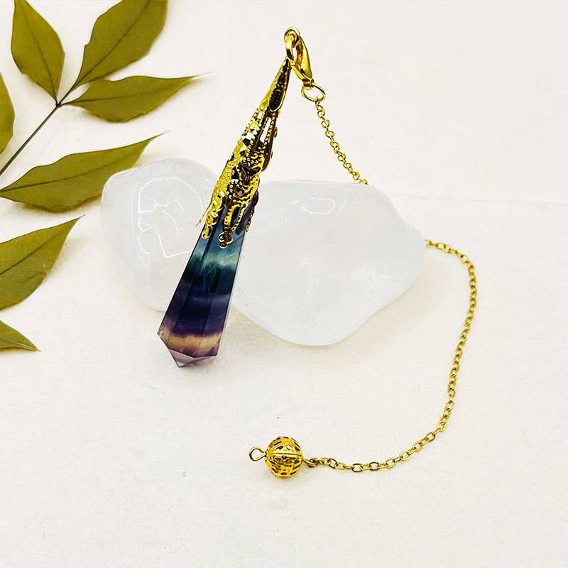 GemMeet – Großhandel Spiritueller Stein/Kristall – Fluorit-Pendulum zur Angstlinderung11