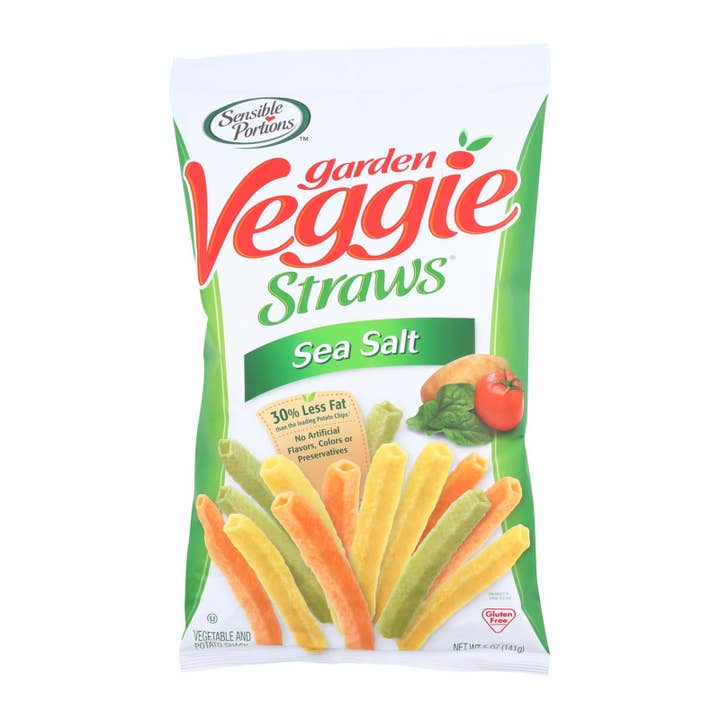 Ware Spark - Wholesale Chips - Sensible Portions Garden Veggie Straws - Sea Salt - Case Of 12 - 5 Oz.