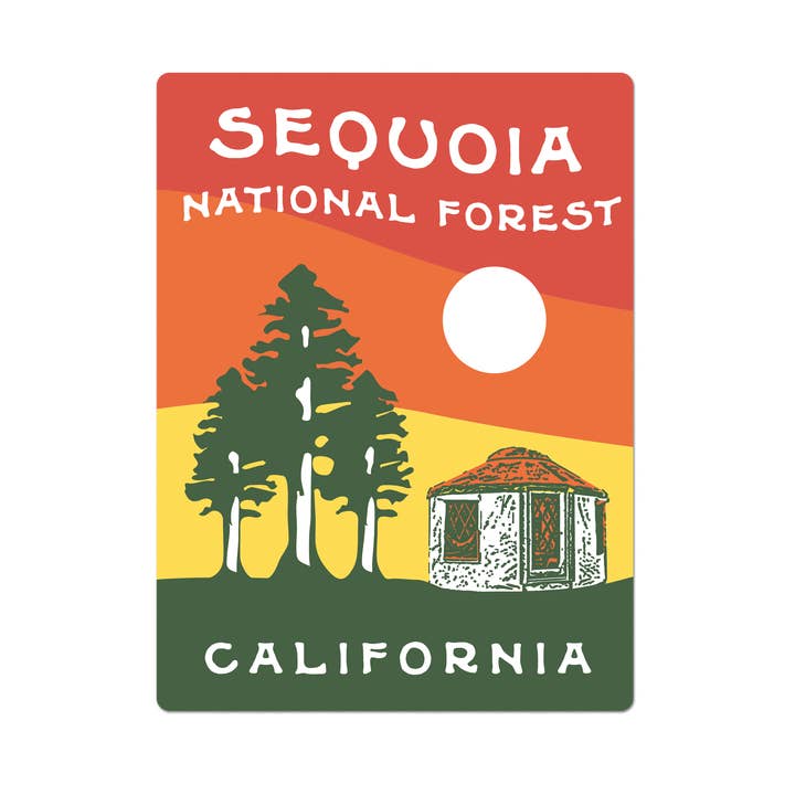 Adhesivo Sequoia Yurt para venta al por mayor de Sweet Bippy Press