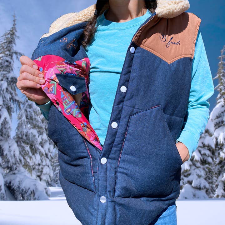 B Fresh Gear - Wholesale Outerwear Vest - Unisex - The Wrangler Reversible Western Vest6