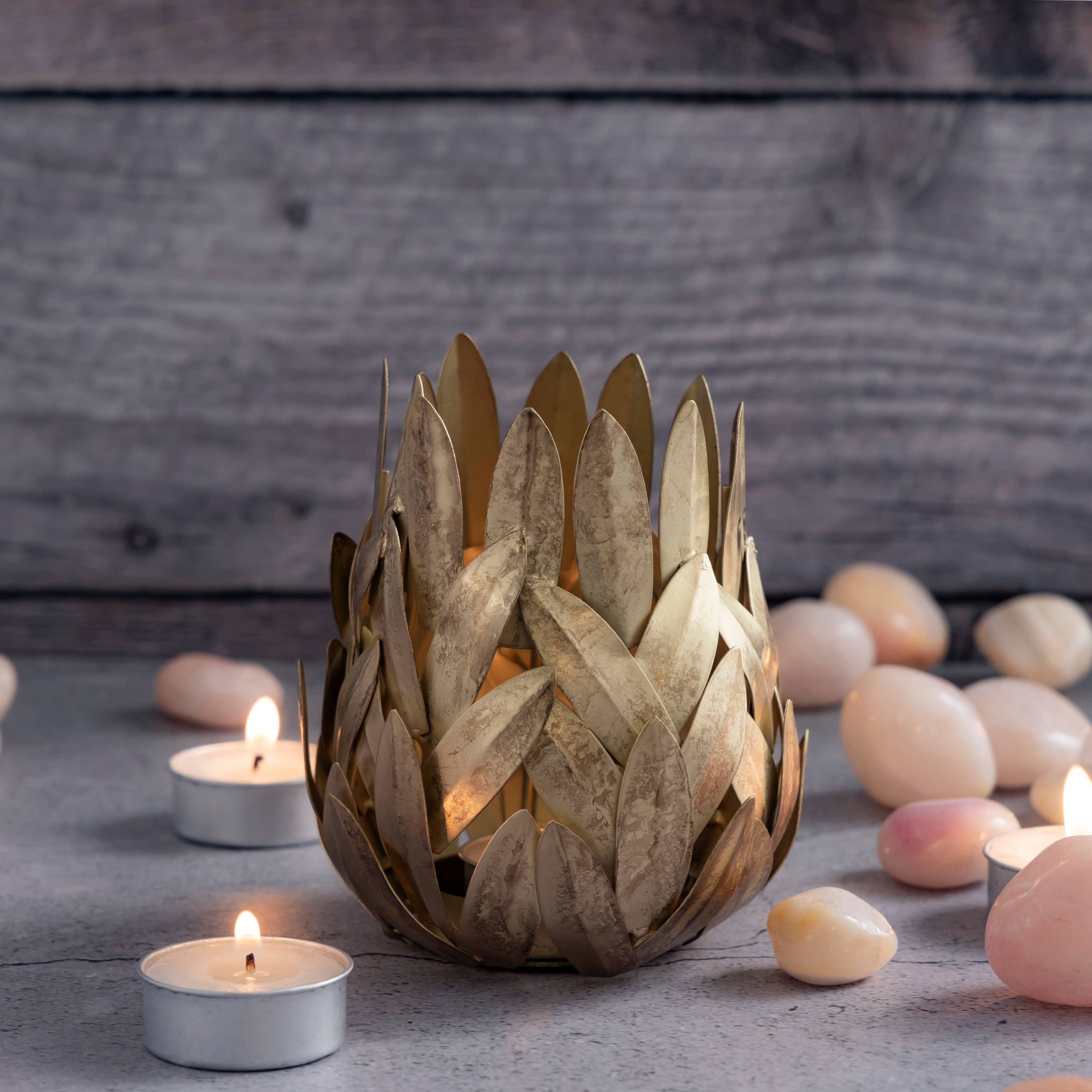 Votive Dia 3.75" Gold Crackle for wholesale on Faire1