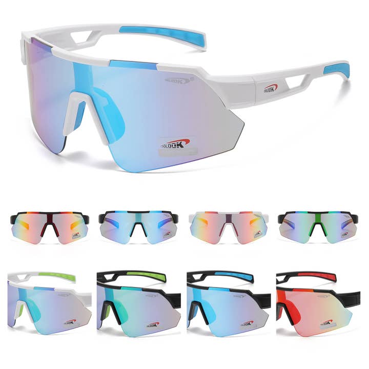 Coolook Shield Wrap Around Gespiegelde Zonnebril Groothandel CL11002-2 voor wholesale door Hot Sunglasses Wholesale