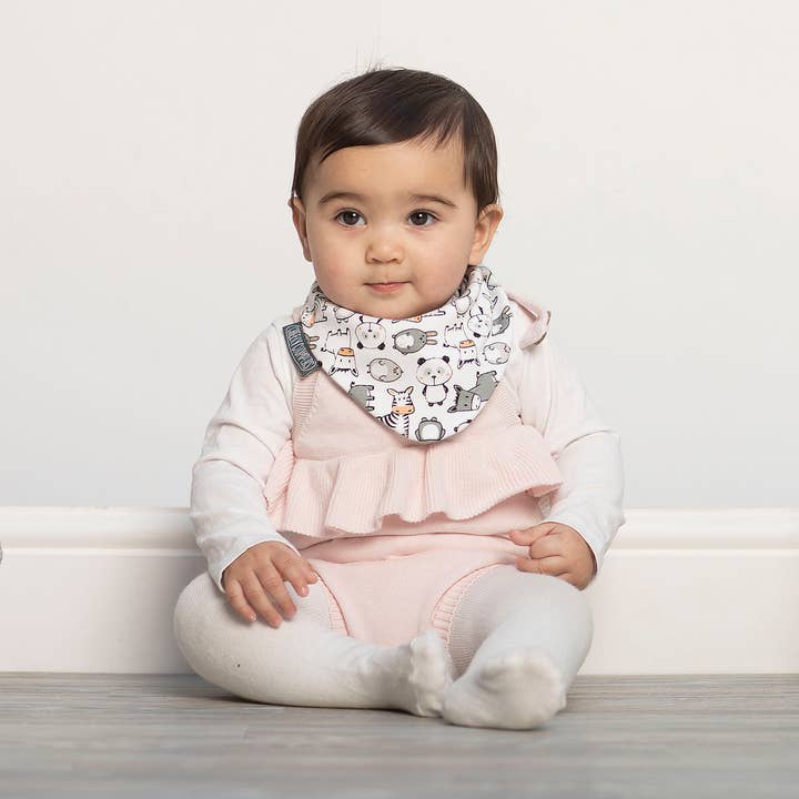 Neckerbib Dribble Bib Set - Panda Pals & Sage Stars for wholesale by Cheeky Chompers US