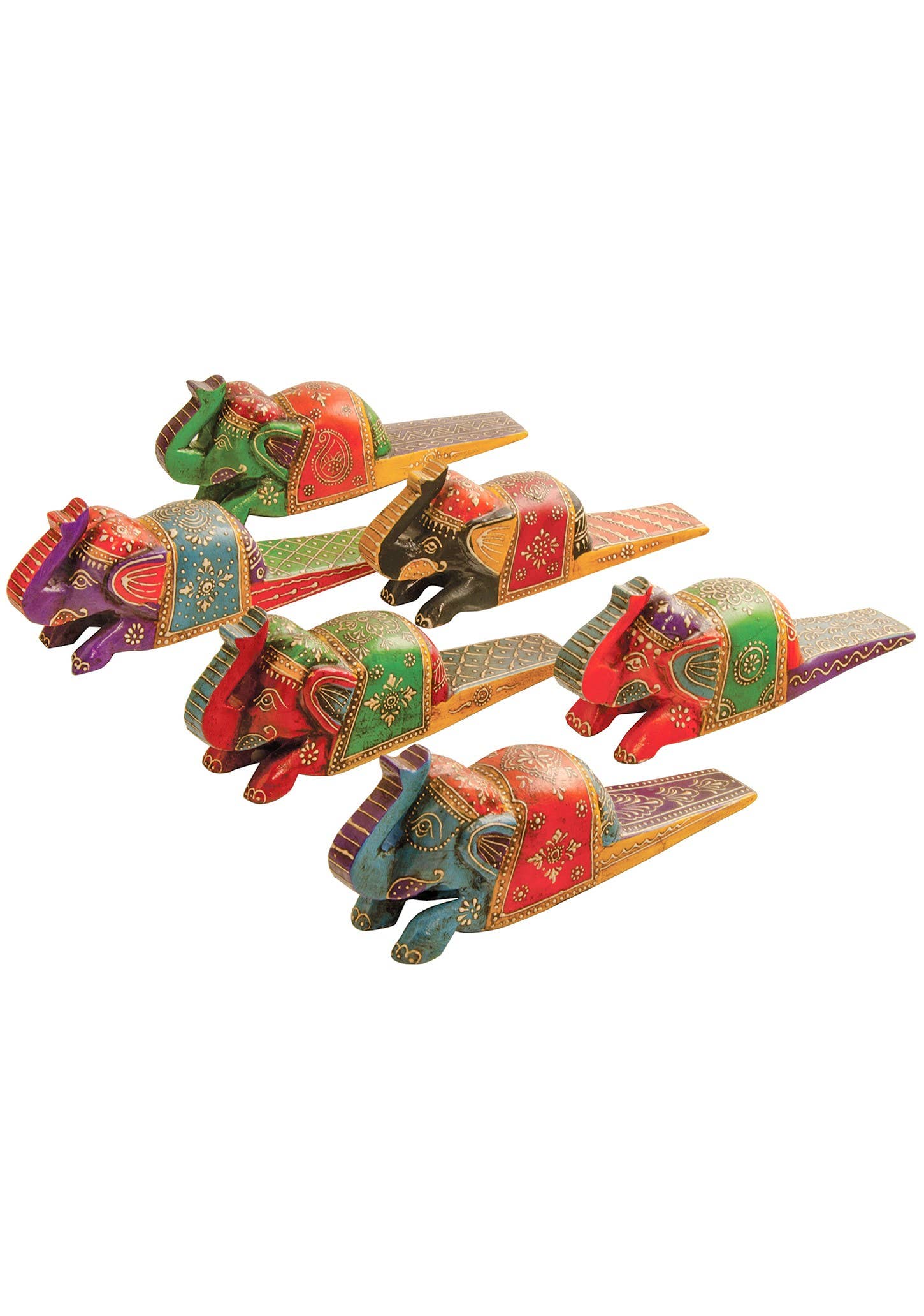 Namaste - Wholesale Door Stop - Wooden Elephant Door Stopper0