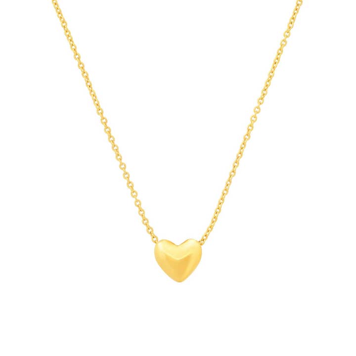 Collier Petit Cœur Gonflé pour la vente par Tai Jewelry