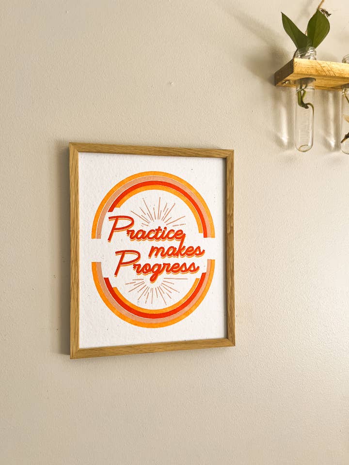 Practice Makes Progress Print for wholesale by Truth Papers