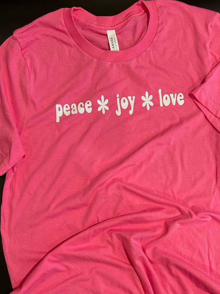 Peace Joy Love Tee for wholesale by Lily Rose Designs