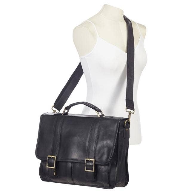 Classic Leather Flap Portfölj för wholesale av Clava Leathergoods and Accessories