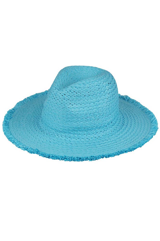 Hana - Wholesale Straw Hat - Women's - Frayed Solid Straw Hat3