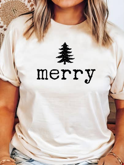 Merry Christmas Tshirt for wholesale by Julie Jersey Designs