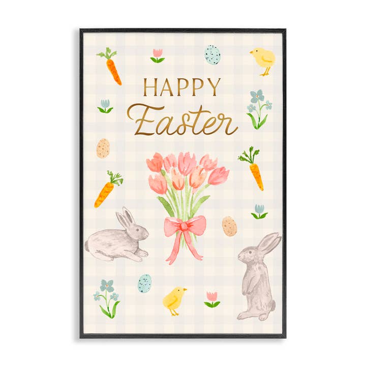 Happy Easter Soft Spring Compilation - Framed Wall Art for wholesale by Stupell Industries