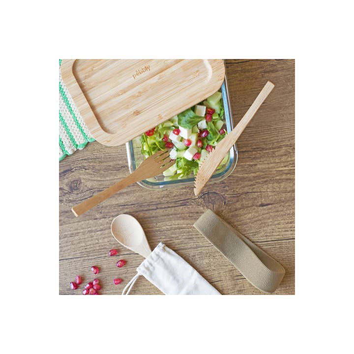 Pebbly International - Wholesale Assorted Cutlery Set - Set of 3 Bamboo Cutlery2