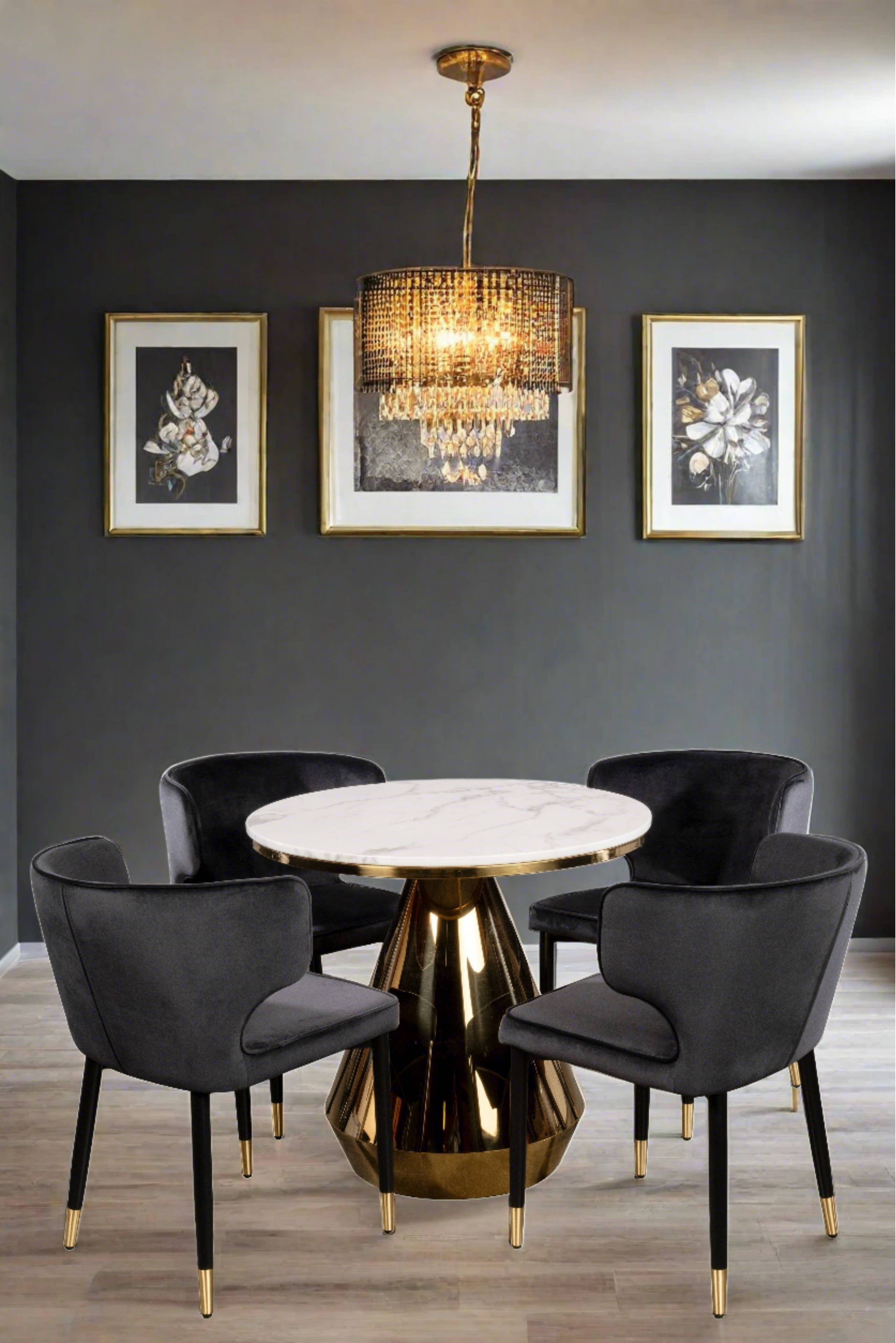 Statements by J - Wholesale Chair - Kayla Curved Upholstered Velvet  Dining Chair5