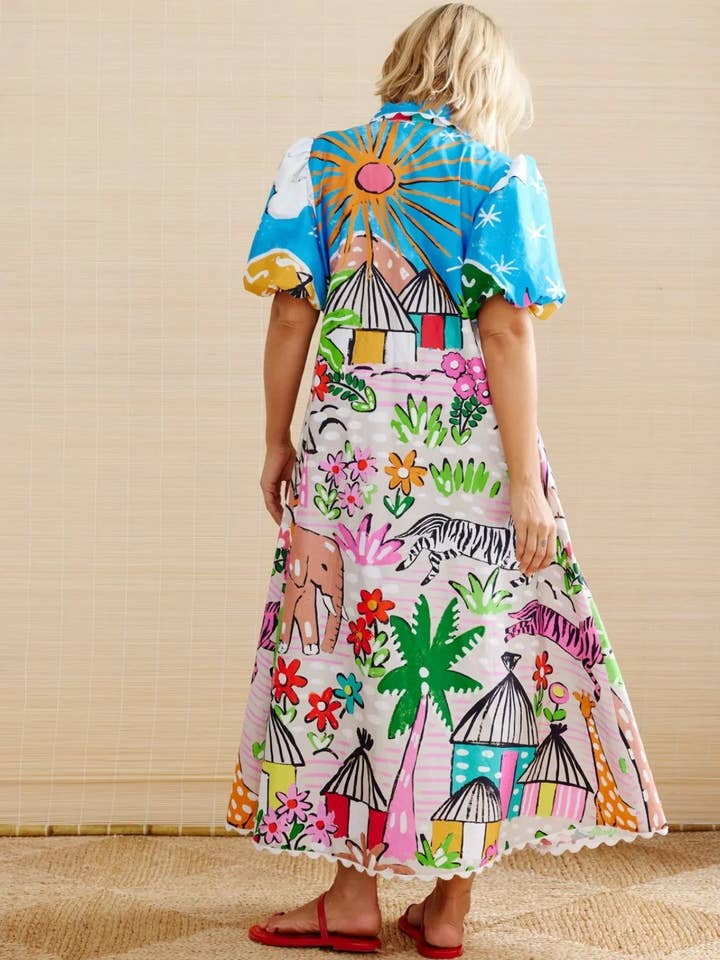 Pattern 2025 NEW Linen Print Dress EuroStyle for Beyond for wholesale on Faire8