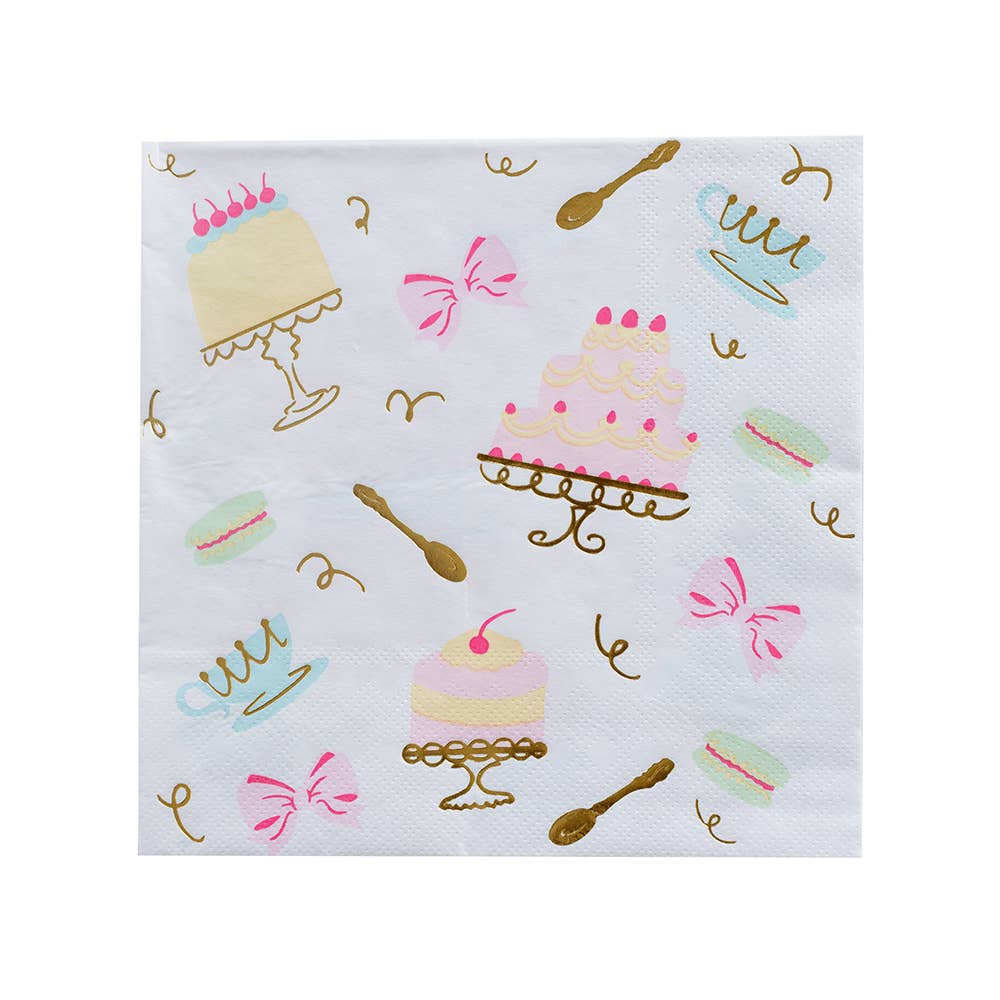 Jollity & Co. + Daydream Society - Wholesale Disposable Napkin - Let Them Eat Cake Large Napkins - 16 Pk.