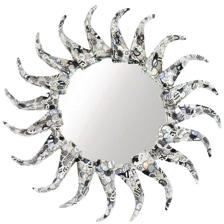 "Wind, Black, White, Grey" Wall Decor Mirror for wholesale by Mirrors Decorated