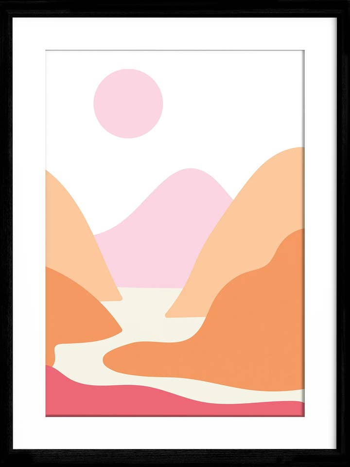 Abstract mountain art print for wholesale by Oh So Connie