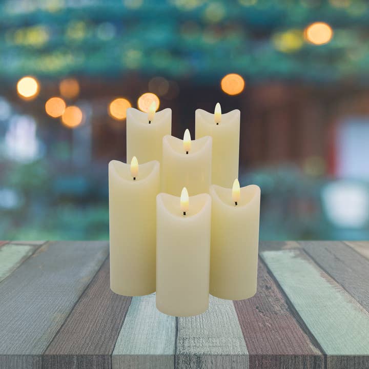 LumaBase - Wholesale Flameless Candle - Battery Operated 3D Wick Flame LED Candles - Set of 61